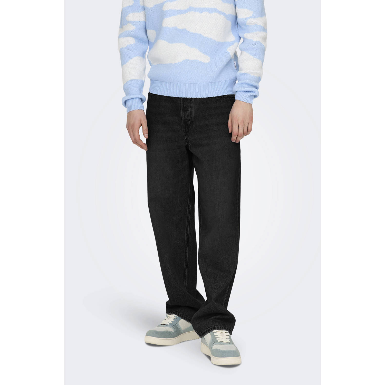ONLY & SONS ONSFADE loose fit jeans black
