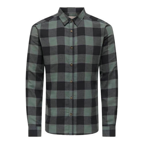 ONLY & SONS casual overhemd groen afbeelding