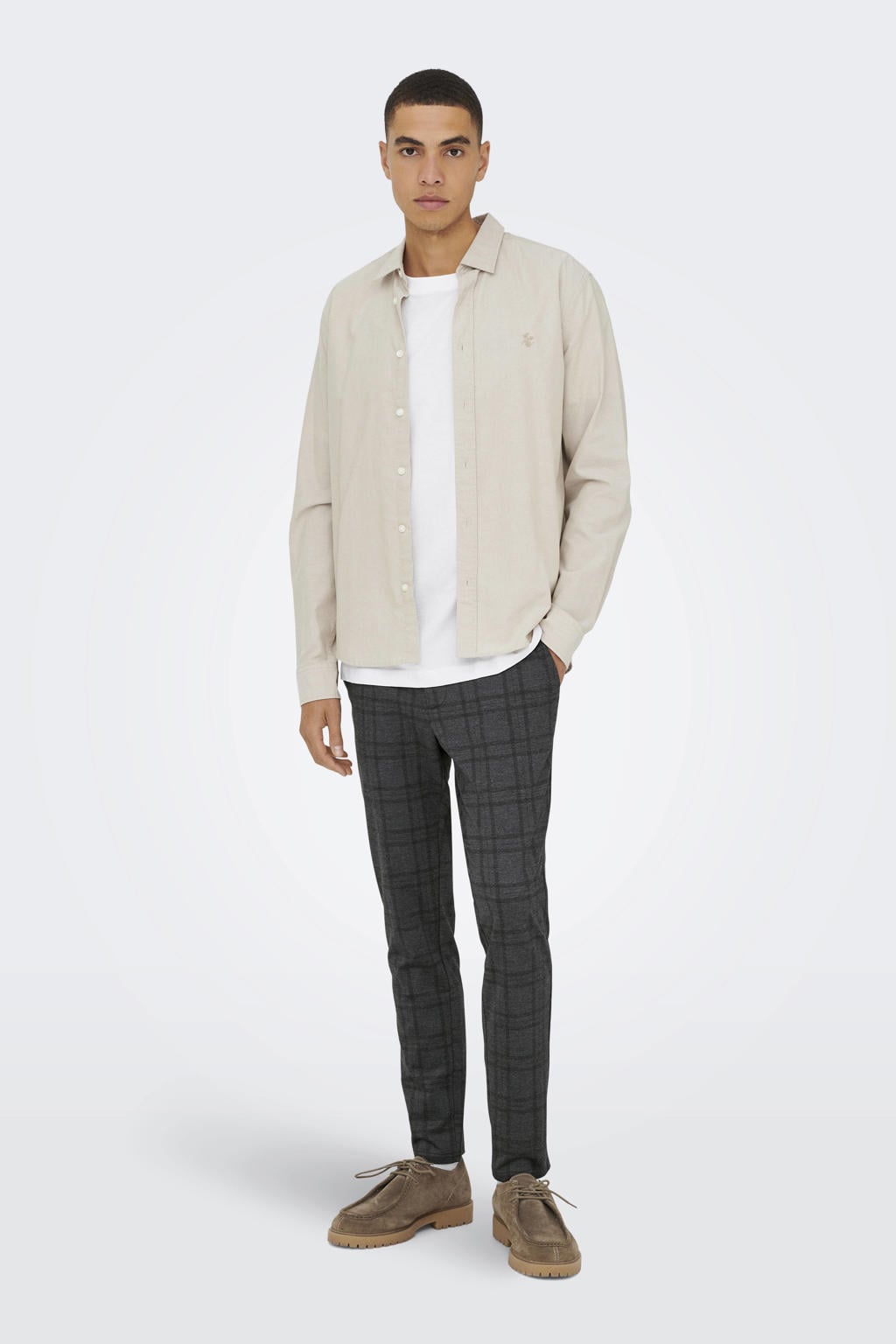 ONLY & SONS slim chino donkerblauw