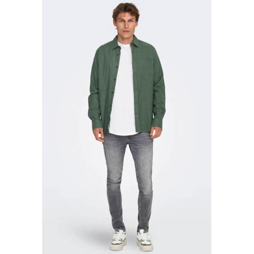 ONLY & SONS casual overhemd groen afbeelding