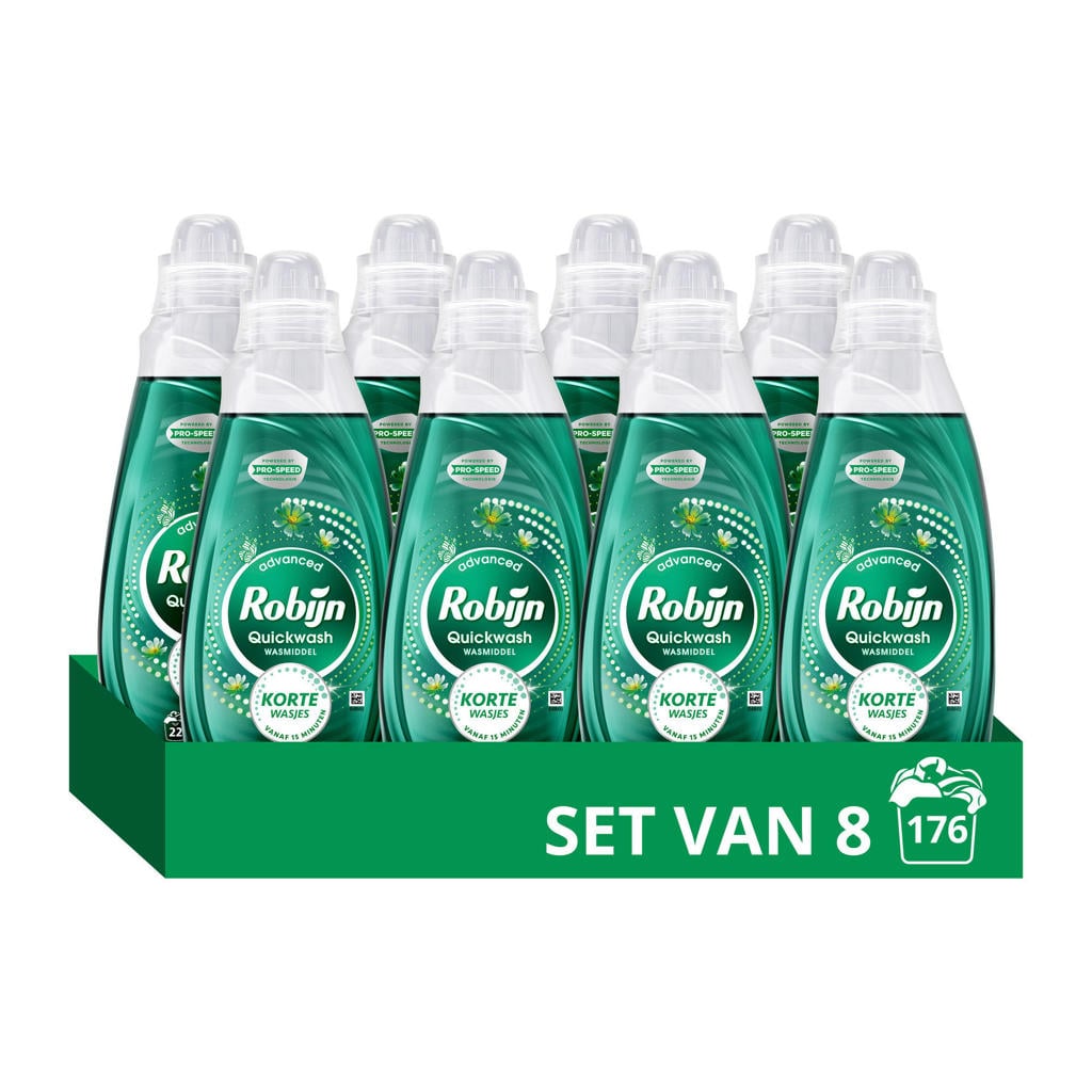 Robijn Advanced Quickwash Spring Blossom vloeibaar wasmiddel - 8 x 22 wasbeurten - 176 wasbeurten
