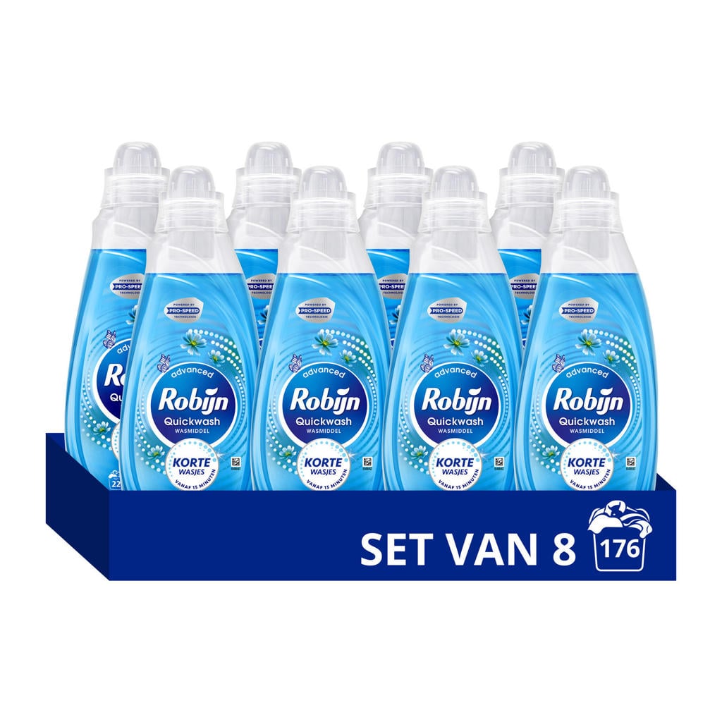 Robijn Advanced Quickwash Morning Dew vloeibaar wasmiddel - 8 x 22 wasbeurten - 176 wasbeurten