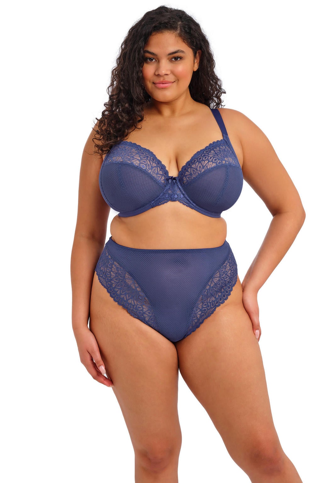 Elomi Tiernie niet-voorgevormde kanten beugel-bh - blauw