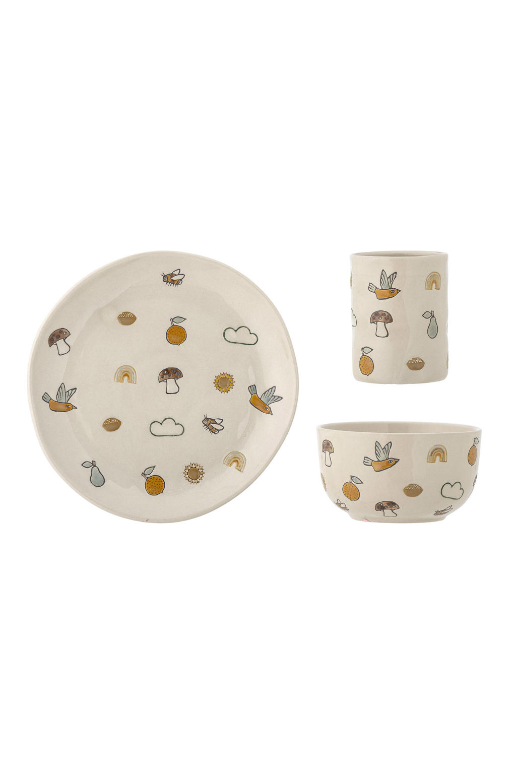 Bloomingville Mini serviesset Agnes (set van 3)