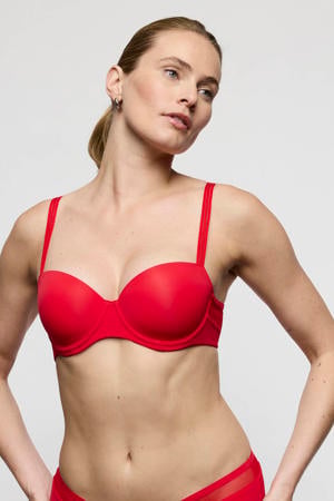 voorgevormde balconette bh Louie rood
