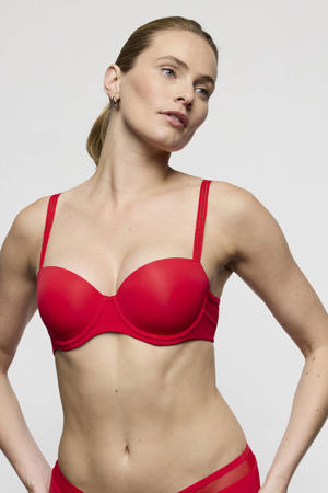 voorgevormde balconette bh Louie rood