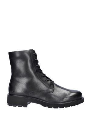 Metropole Vienna leren veterboots zwart