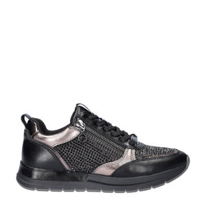 sneakers met strass zwart