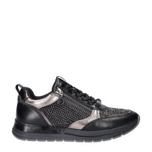 sneakers met strass zwart