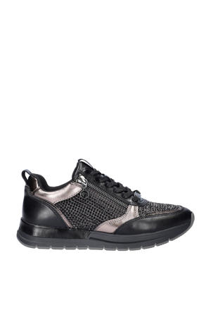 sneakers met strass zwart