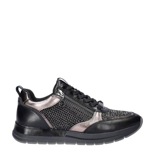Tamaris sneakers met strass zwart afbeelding