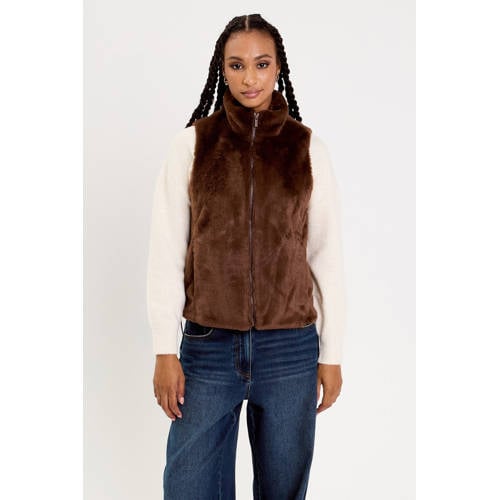 Cache Cache imitatiebonten bodywarmer bruin afbeelding