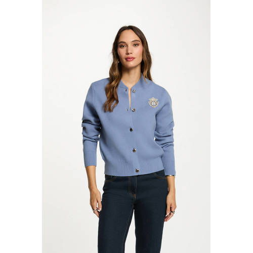 Morgan gebreid vest blauw afbeelding