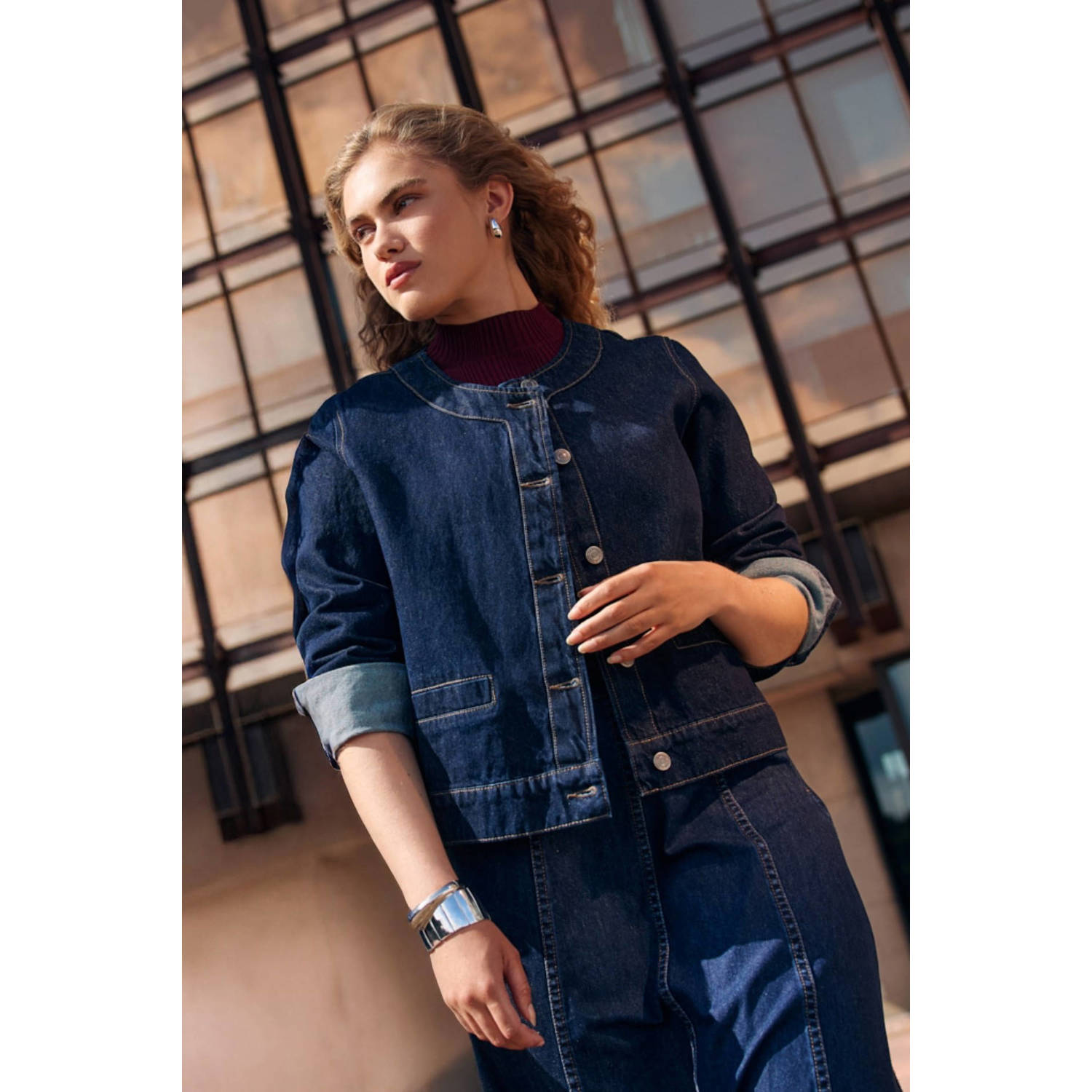LOLALIZA denim spijkerjas dark blue denim