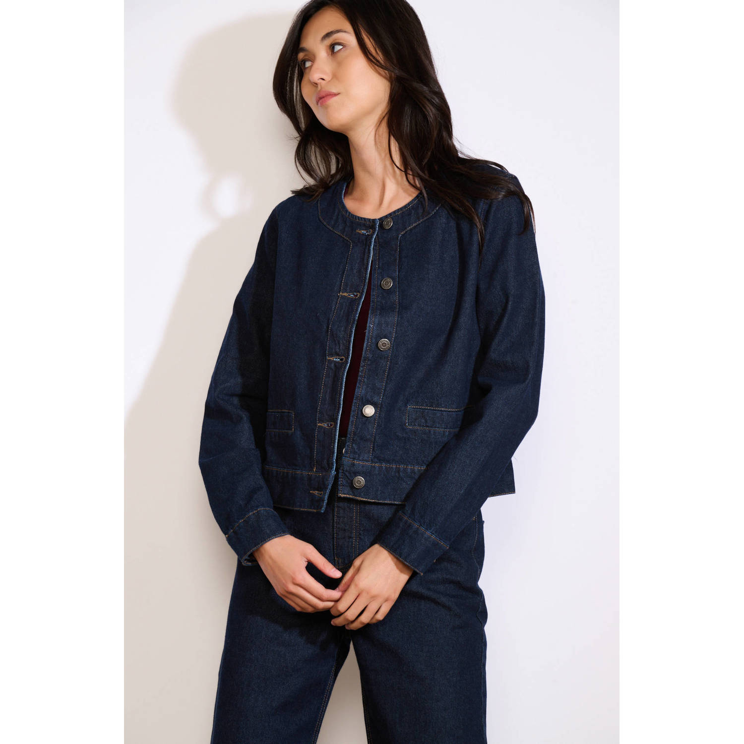 LOLALIZA denim spijkerjas dark blue denim