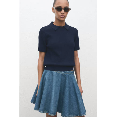 Mango denim spijkerrok light blue denim afbeelding