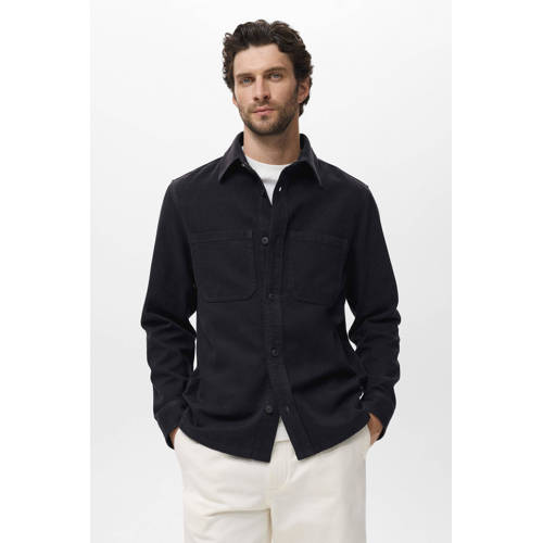Mango Man overshirt donkerblauw afbeelding