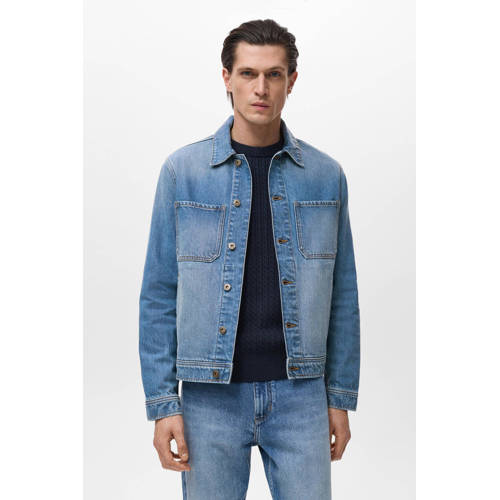 Mango Man denim spijkerjas blauw afbeelding