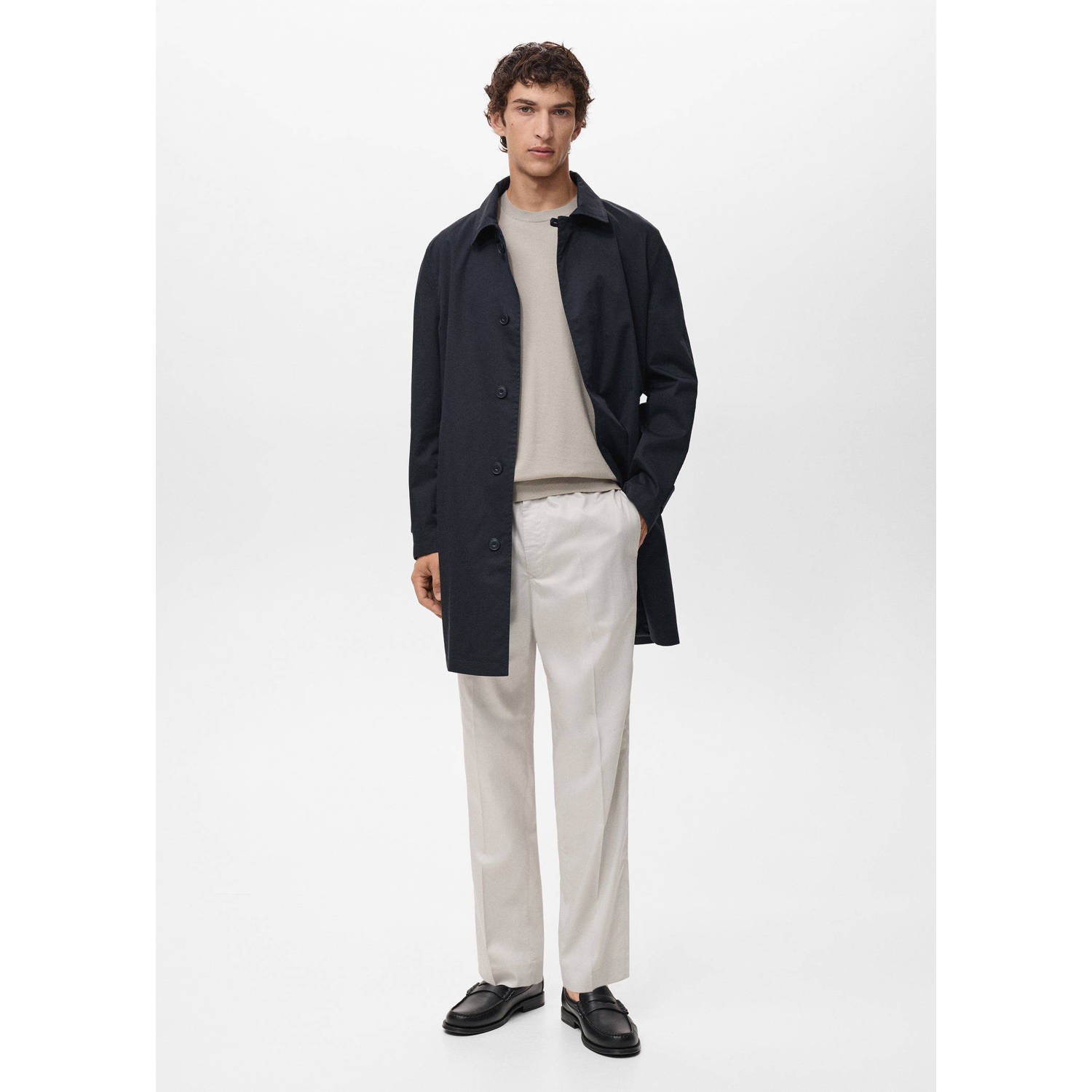 Mango Man tussenjas donkerblauw