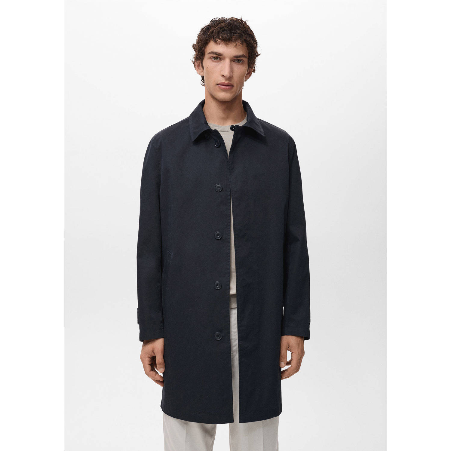 Mango Man tussenjas donkerblauw