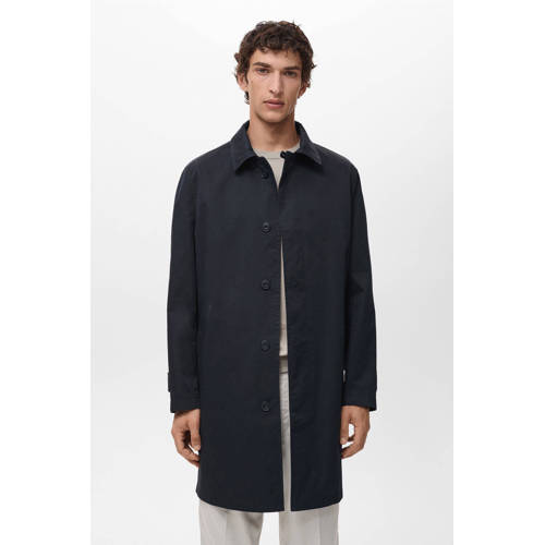 Mango Man manteljas donkerblauw afbeelding