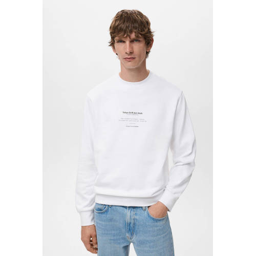 Mango Man sweater wit afbeelding