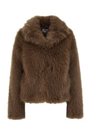 thumbnail: WE Fashion faux fur jas bruin