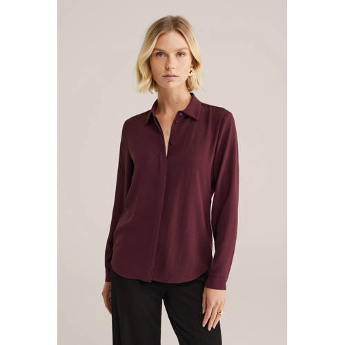 WE Fashion blouse donkerrood afbeelding