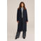 WE Fashion wollen trenchcoat donkerblauw