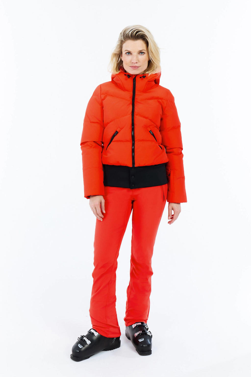 dames Protest ski-jas PRTPreppy van polyester met effen, capuchon en ritssluiting