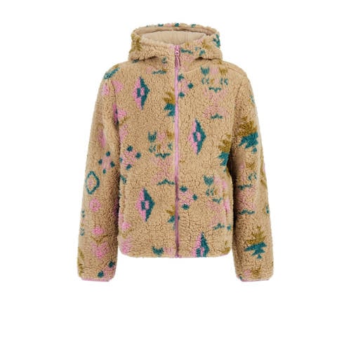 Protest fleece vest PRTEvelyn camel/roze/blauw afbeelding