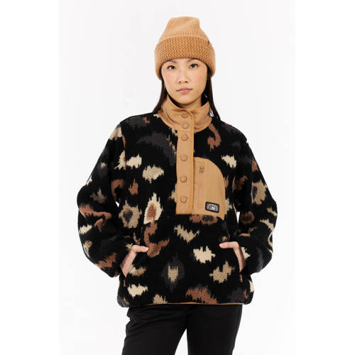 Protest fleece sweater PRTXena zwart/camel afbeelding