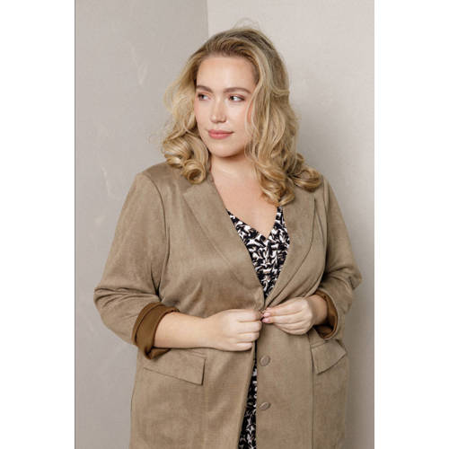 Colletta regular blazer taupe afbeelding