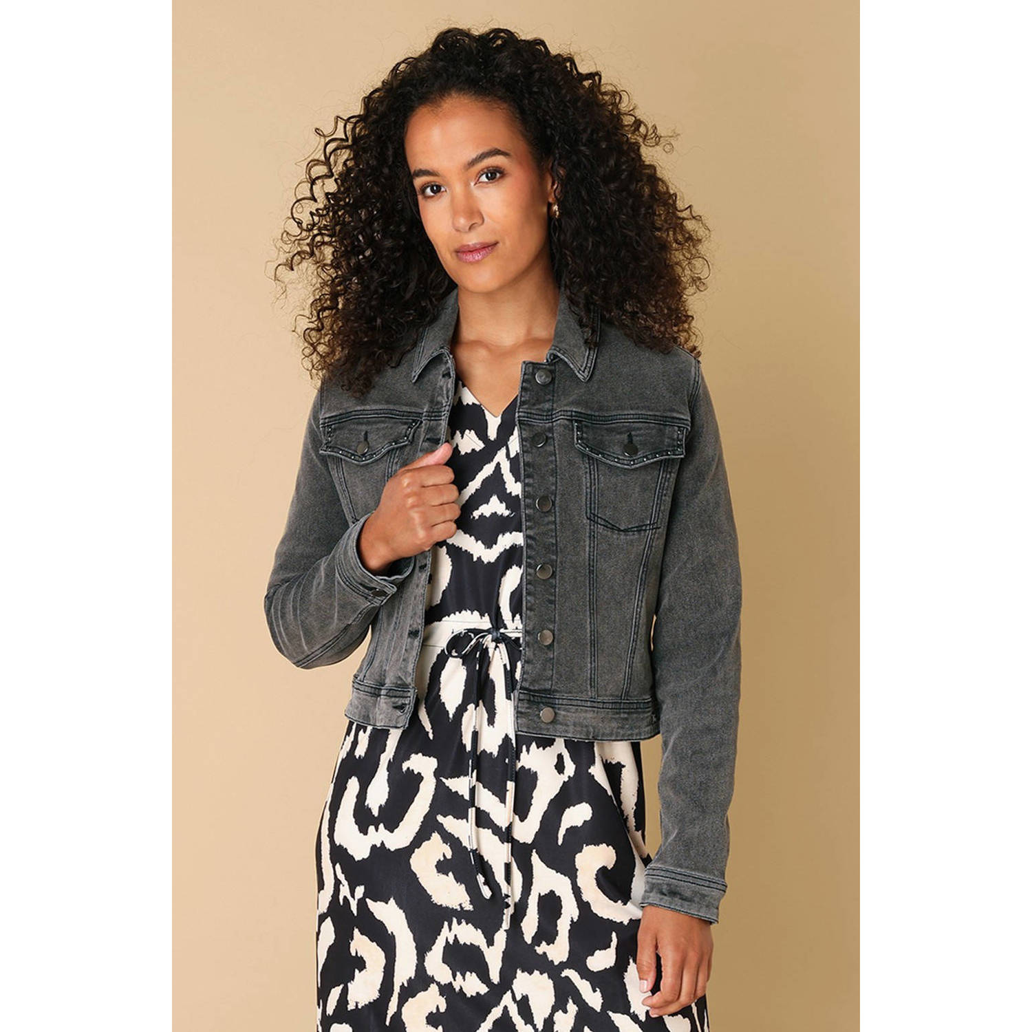 Ivy Beau denim spijkerjas grey denim