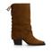 Sacha suède cowboylaarzen met flap cognac