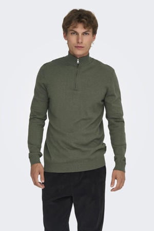 pullover fijn gebreid groen