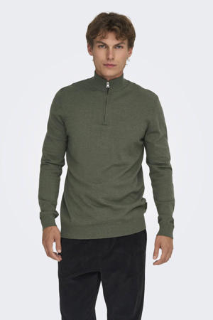 pullover fijn gebreid groen