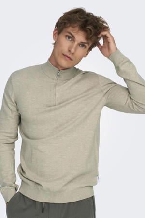 pullover fijn gebreid beige