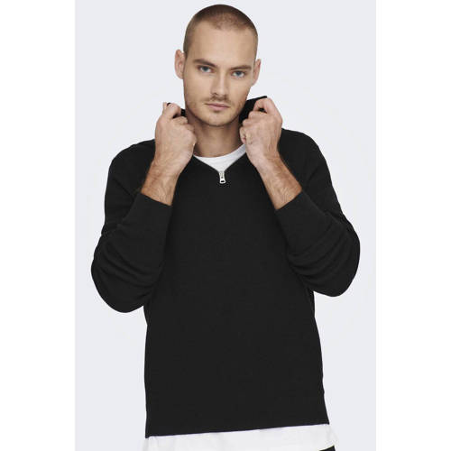 ONLY & SONS gebreide trui zwart afbeelding