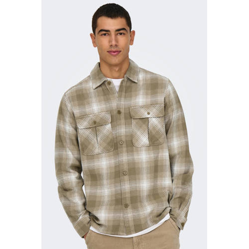ONLY & SONS overshirt lichtkaki afbeelding