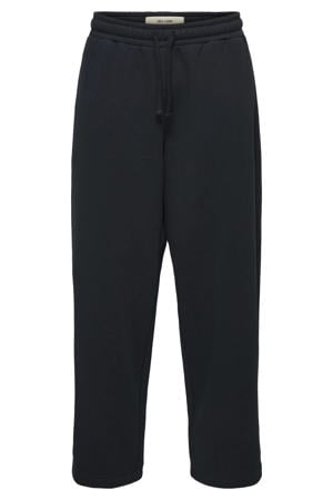 wide leg joggingbroek zwart