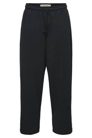 wide leg joggingbroek zwart