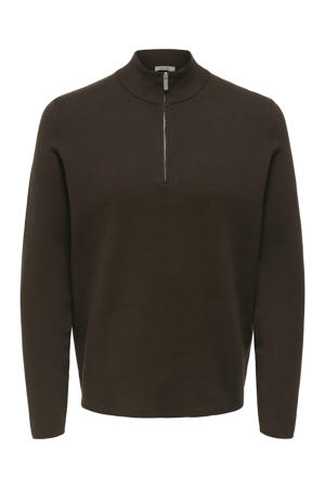 pullover sweater donkerbruin