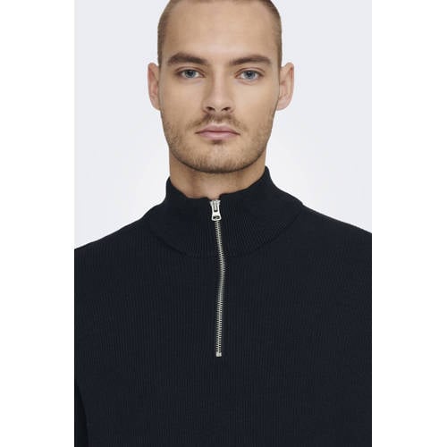 ONLY & SONS gebreide trui donkerblauw afbeelding