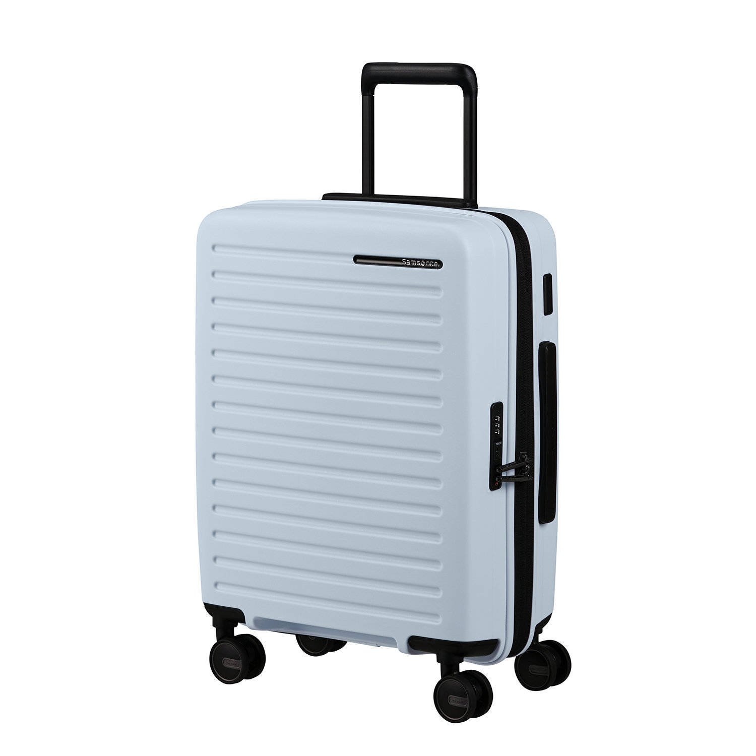 Samsonite trolley Restackd 55 cm. Expdandable lichtblauw