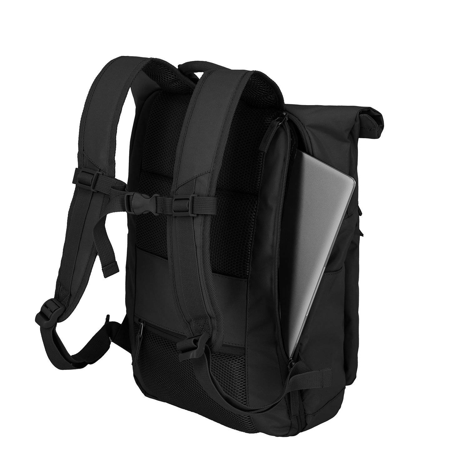 Travelite rugzak Basics Rollup zwart