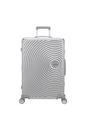 trolley Soundbox Alu 77 cm. zilverkleurig