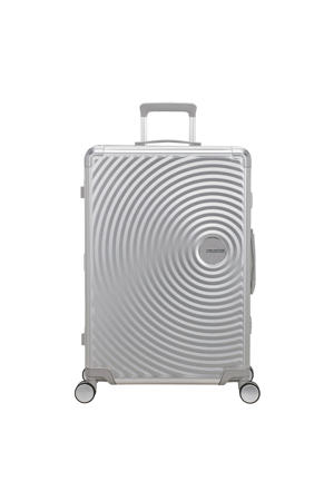 trolley Soundbox Alu 77 cm. zilverkleurig