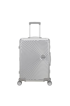 trolley Soundbox Alu 68 cm. zilverkleurig