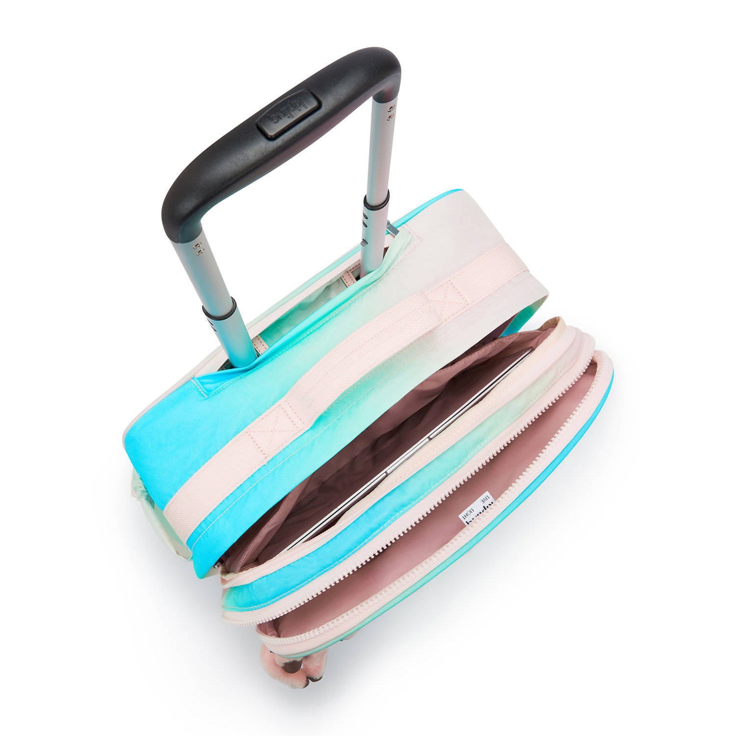 Kipling trolley New Storia 45 cm. blauw lichtroze